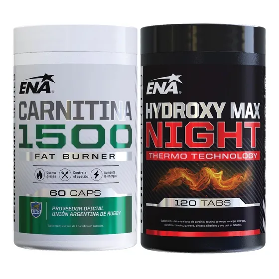 Rápido Quemador De Grasas Combo Carnitina + Hydroxy Max Ena