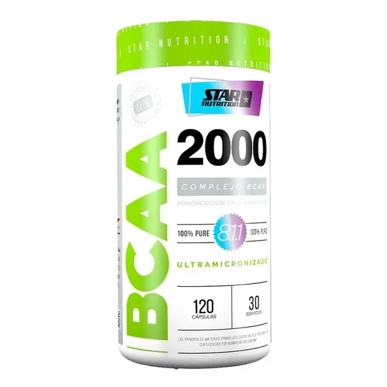 Bcaa 2000 X 120cap Star Nutrition Recuperacion Muscular