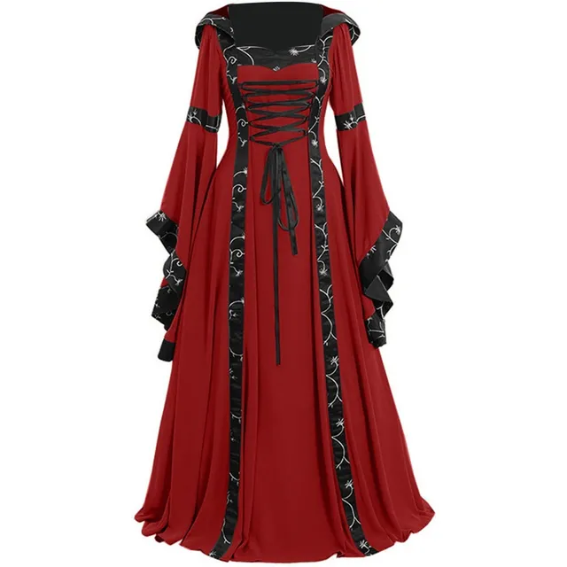 Disfraz Medieval Con Cordones Para Mujer Celta