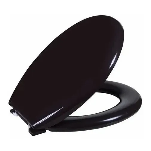 Funda ovalada para asiento de inodoro Astra, acolchada, universal, negra