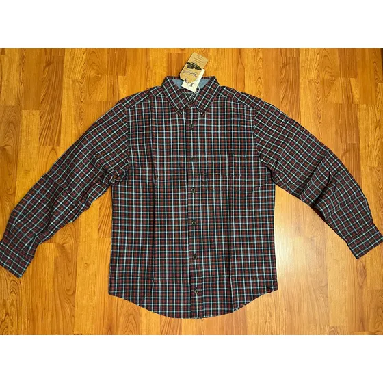 Camisa Para Caballeros De Cuadros Rojos  Azul. Manga Larga.