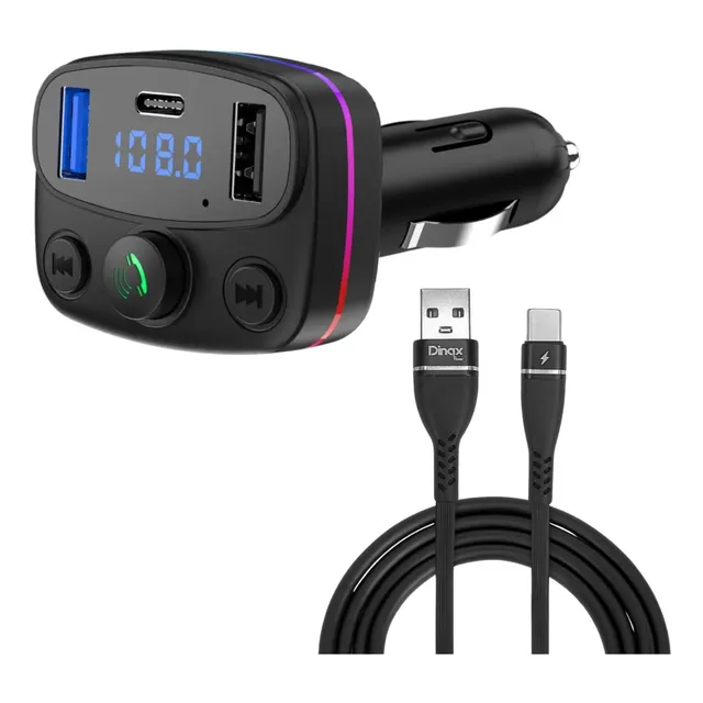 Combo Transmisor Reproductor Inalámbrico Y Cable Usb Tipo C