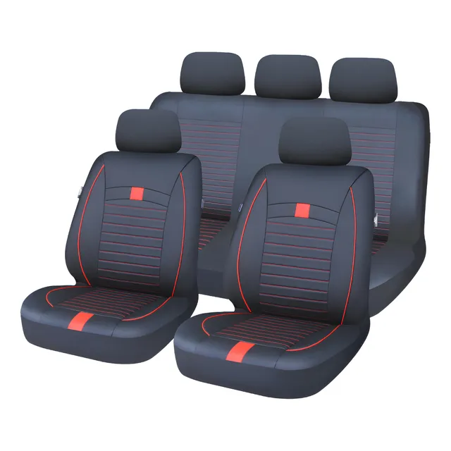 Funda Cubre Asiento Gris Eco Cuero Auto Simil Cuero Premium