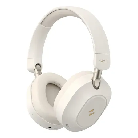 Headphone Havit H668bt Anc Híbrido Bluetooth 5.4 Bateria 80h Bege