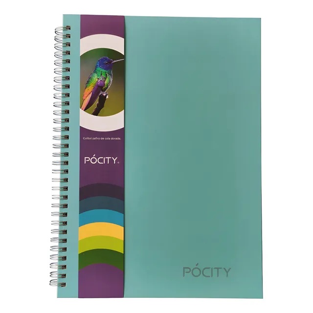 Cuaderno Libreta Pócity Tapa Dura Rayado 100 Hojas 28x20 Cm