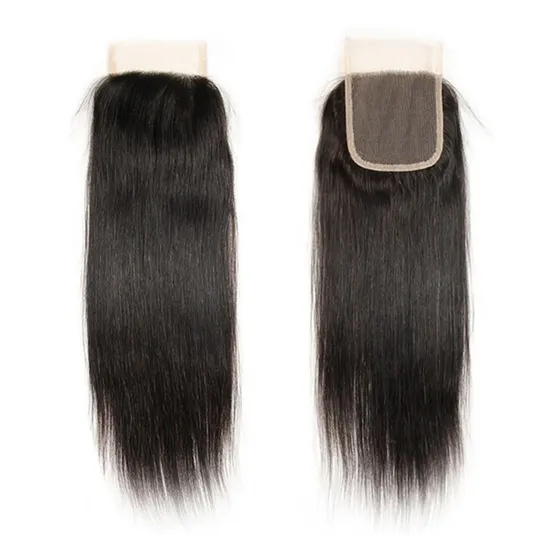 Aplique Top Closure Topo Cabeça Cabelo Humano Liso 45cm 4x4 