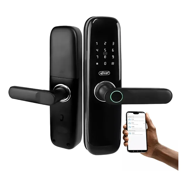 Fechadura Digital Biométrica Touch Id Smart Lock Push E Push