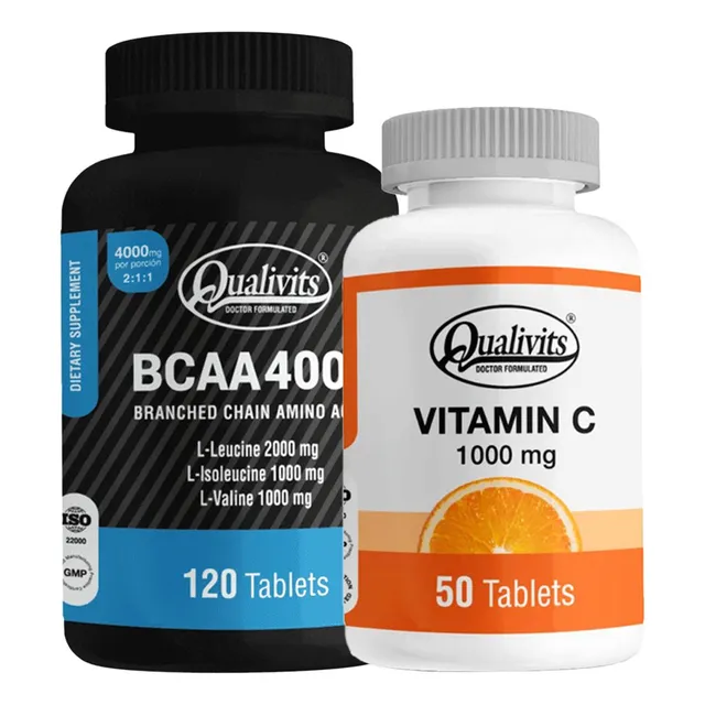 Aminoácido Bcaa 4000 + Vitamina C 1000 Mg X 50 - Qualivits