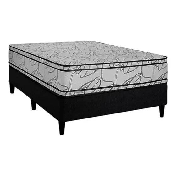 Sommier Colchon 1 Plaza Y Media Alta Densidad Espuma