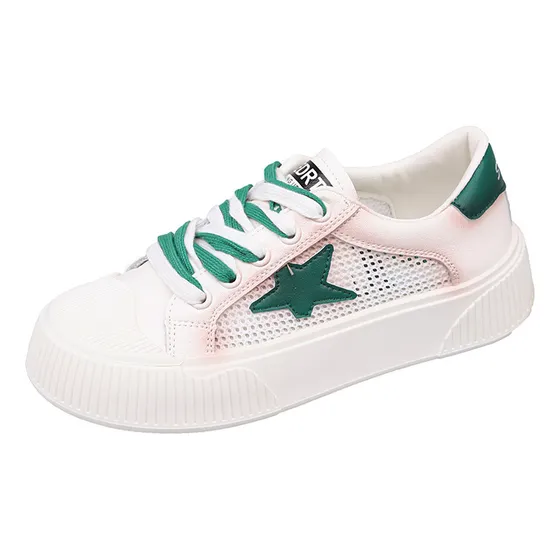 Tenis  Con Plataforma Low Top Para Dama Blanco