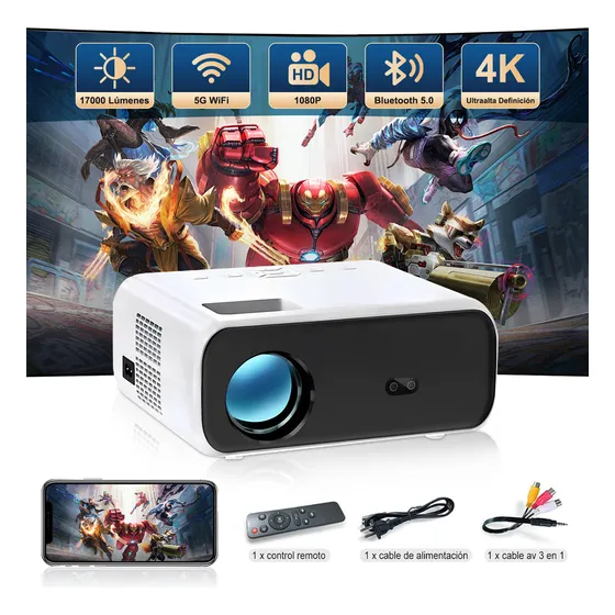 Proyector mini Vegoos M02 15000lm blanco 127V
