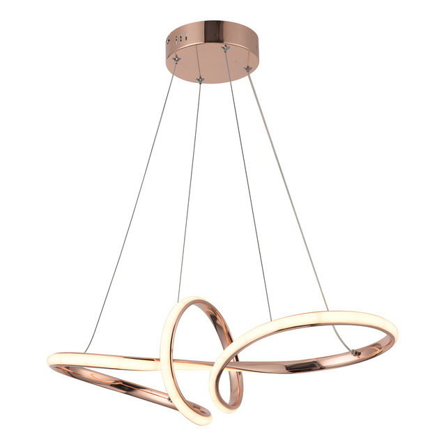 Lustre Pendente Nitrolux Lp-01r Rose Gold Led Bivolt Lustre Pendente Nitrolux Lp-01r Rose Gold Led Bivolt