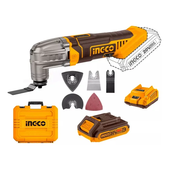 Sierra Multifunción Oscilante 20v Ingco, Batería Y Cargador