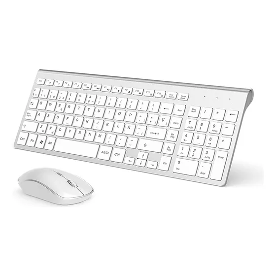 Kit De Teclado Y Mouse Inalámbricos Con Receptor Usb Español