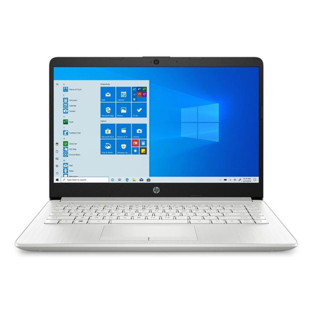 Laptop HP 14-cf2510la plateada natural 14", Intel Celeron N4020  4GB de RAM 128GB SSD, Intel UHD Graphics 600 1366x768px Windows 10 Home