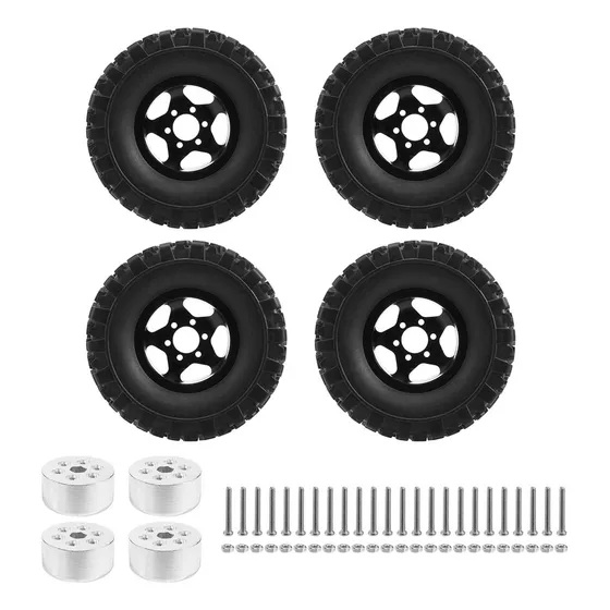 Llantas Rc Tires  4 Unidades  Escala 1/16  10 Radios Para Co