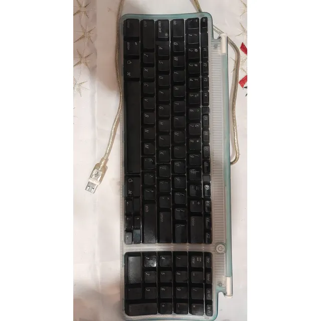Teclado De Computadora Usb Vintage Apple Bendiciones Azul Im Agua Inglés Us