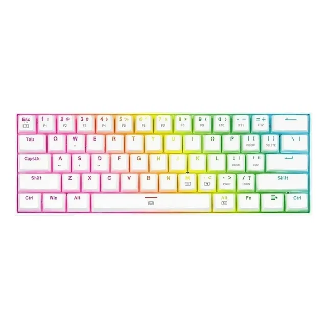Teclado Mecánico Dragonborn 60% Redragon K630-r13wt - Red Teclado Blanco