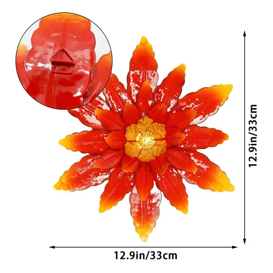 Tengzhen Arte Pared Metal Flor Jardin Decoracion Acampar