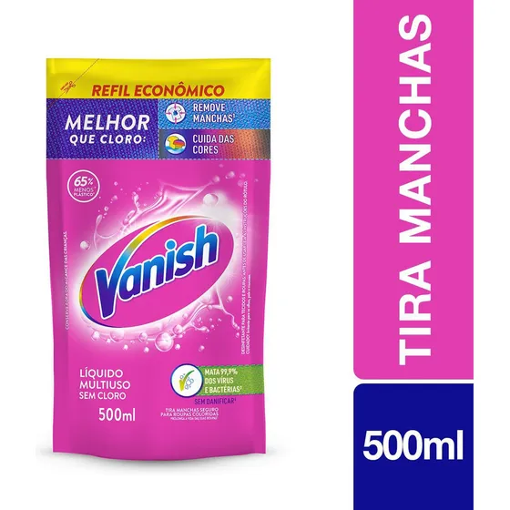 Tira Manchas Vanish Líquido Multiuso para roupas coloridas Refil 500ml