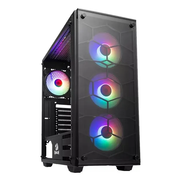GABINETE GAMER REDRAGON WHEELJACK GC606 RGB CON FUENTE 600W