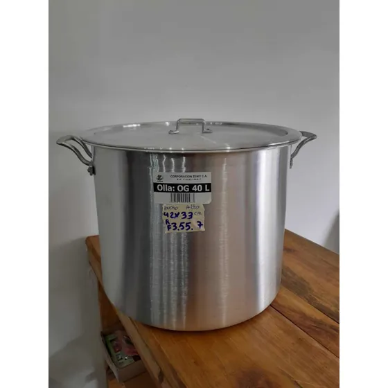 Olla Sopera De 40 Litros De Aluminio
