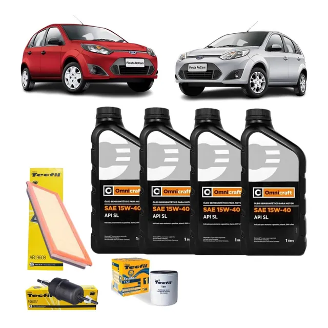 Kit Filtros Ford Fiesta Zetec 15w40 Semisintético