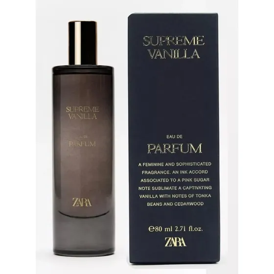 Zara Supreme Vanilla Edp 80ml - para dama
