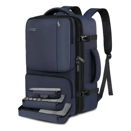 Mochila De Viaje Mochila Viaje Con Tres Bolsos Mochilas Hombre Dama 45l Mochilas De Viaje Impermeable Antirrobo Aprobado Por Avión 10kg Vancropak 140902 Azul Azul-xl Liso