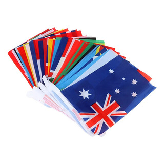 Banderas Del Mundo, Banderines Del Mundo Colgantes 7 Metros Banderas Del Mundo, Banderines Del Mundo Colgantes 7 Metros