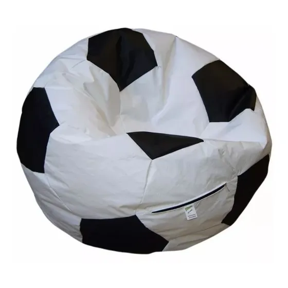 Puff Fiaca Pelota De Fútbol Blanco Y Negro