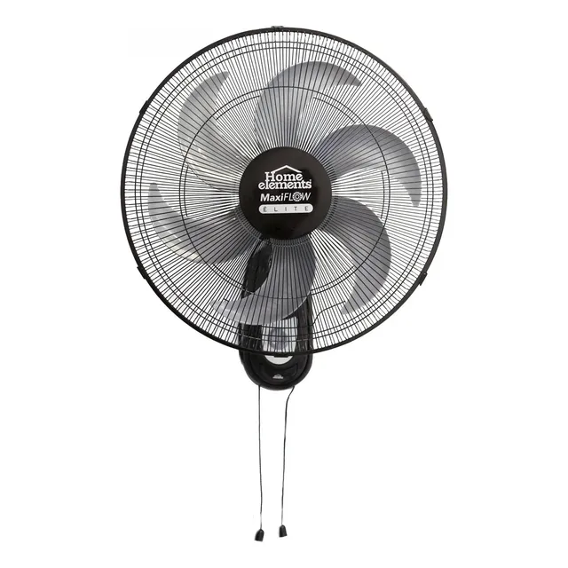Ventilador 18 Pared Home Elements Balinera 20 Horas De Uso Cantidad de aspas 6 Color de la estructura Negro Color de las aspas Gris Diámetro 46 cm Material de las aspas Polipropileno