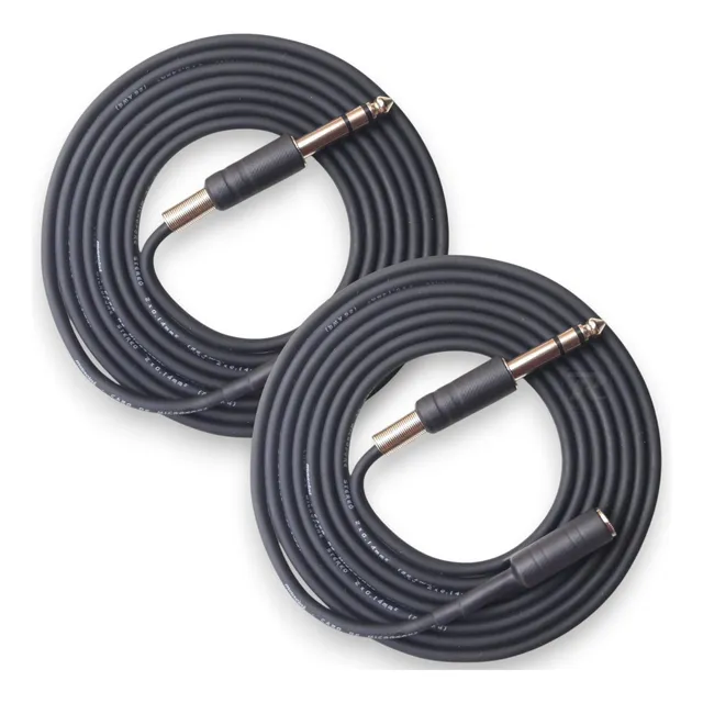 2 Cabo Extensor Fone P2 Femea P10 Stereo 6m Retorno Mesa Som