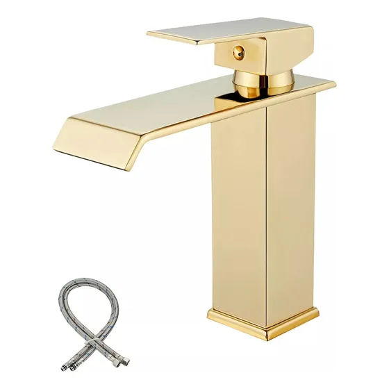 Grifo Mezclador Cascada Para Lavabo De Baño Acero Inoxidable