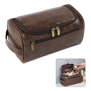 Neceser Cosmetiquera Viaje Organizadora Portátil Sobaquera Marrón Oscuro Neceser De Viaje