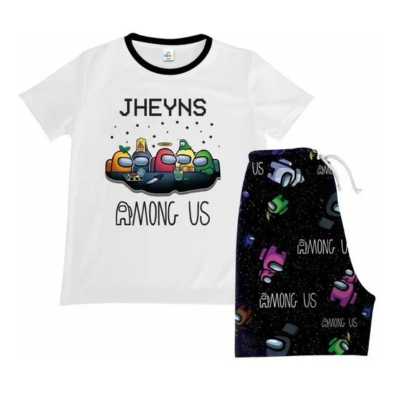Pijama Short Niña Niño Among Us Algodon 