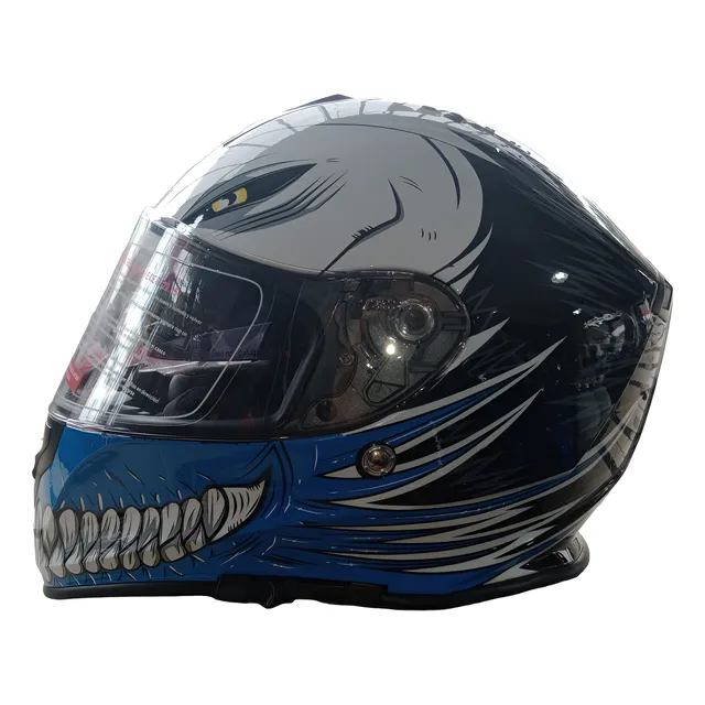 Casco Integral Doble Visor Max V127 Blue Hollow Outlet