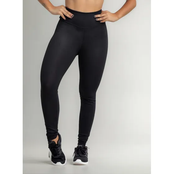 Calça Com Listra Branca Legging Preto | Ref: Lx200