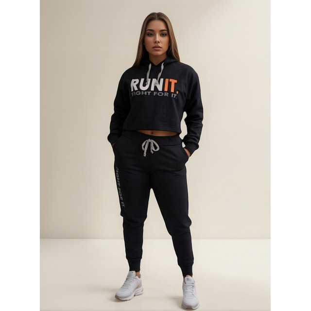 Conjunto Moletom Feminino Calça Blusa Manga Longa Touca Conjunto Moletom Feminino Calça Blusa Manga Longa Touca