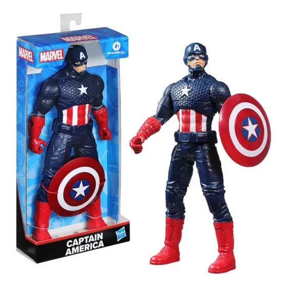 Figura De Acción Olympus Capitán América 24cm Marvel