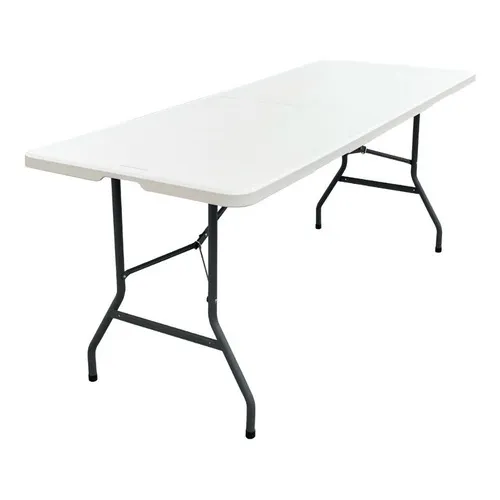 Mesa Plegable De Plástico Styrka Tipo Portafolio 1.80m Color Blanco