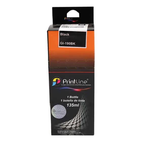 Botella Tinta Canon Compatible Gi 190 Para Pixma Negro