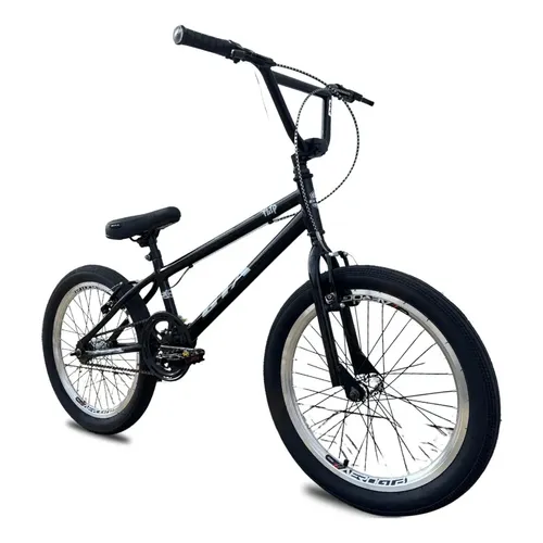 Bicicleta Bmx Cross Street Aro 20 - Cor Cromado Com Vermelho
