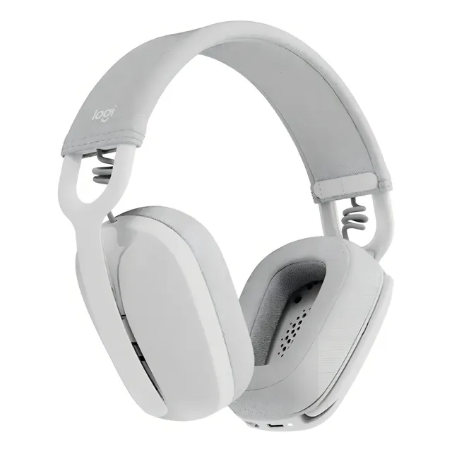 Auriculares Logitech Zone Vibe 100 inalámbricos, color blanco roto