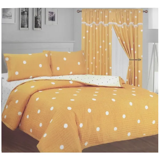 Juegos De Sabana Queen Con Cortina Y Cubre Cama Reversible