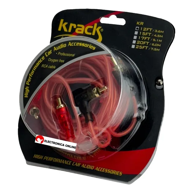 Cable Rca 3.60 Mts Para Audio Libre De Oxigeno Krack Audio
