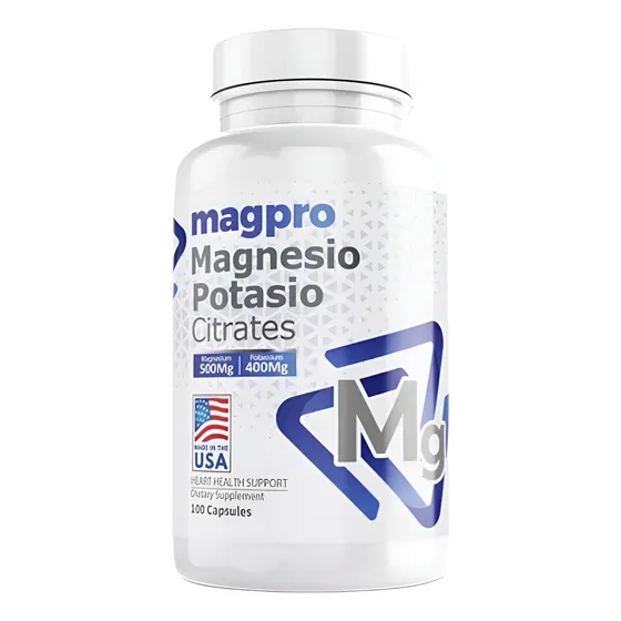 Citrato Magnesio 500mg Y  Potasio 416mg 100 Capsulas Magpro