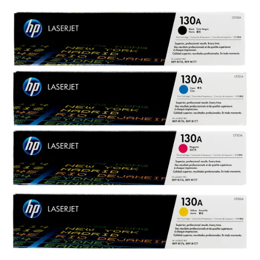 Combo Toner Hp 130a Cian Magenta Amarillo Negro M177 M176