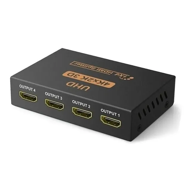 Splitter Hdmi 1x4 4k Uhd 2k Full Hd 3d C/ Fuente 4 Pantallas