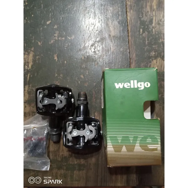 Pedales Mtb/ruta Marca Wellgo Con Sus Trabas. Nuevos